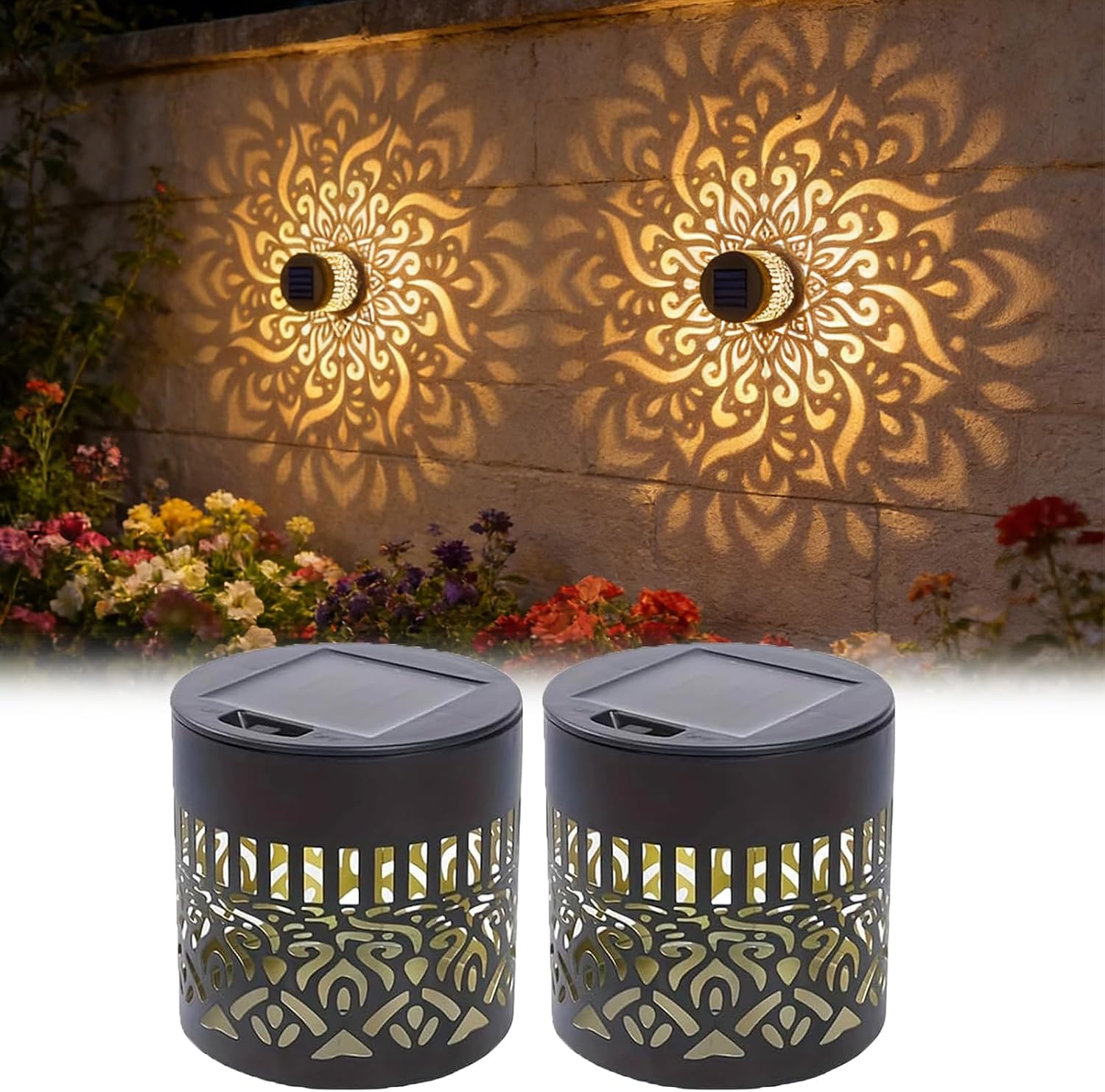 Outdoor Lighting Ip65 - 2-Pack Solar Garden Lights IP65 Durable