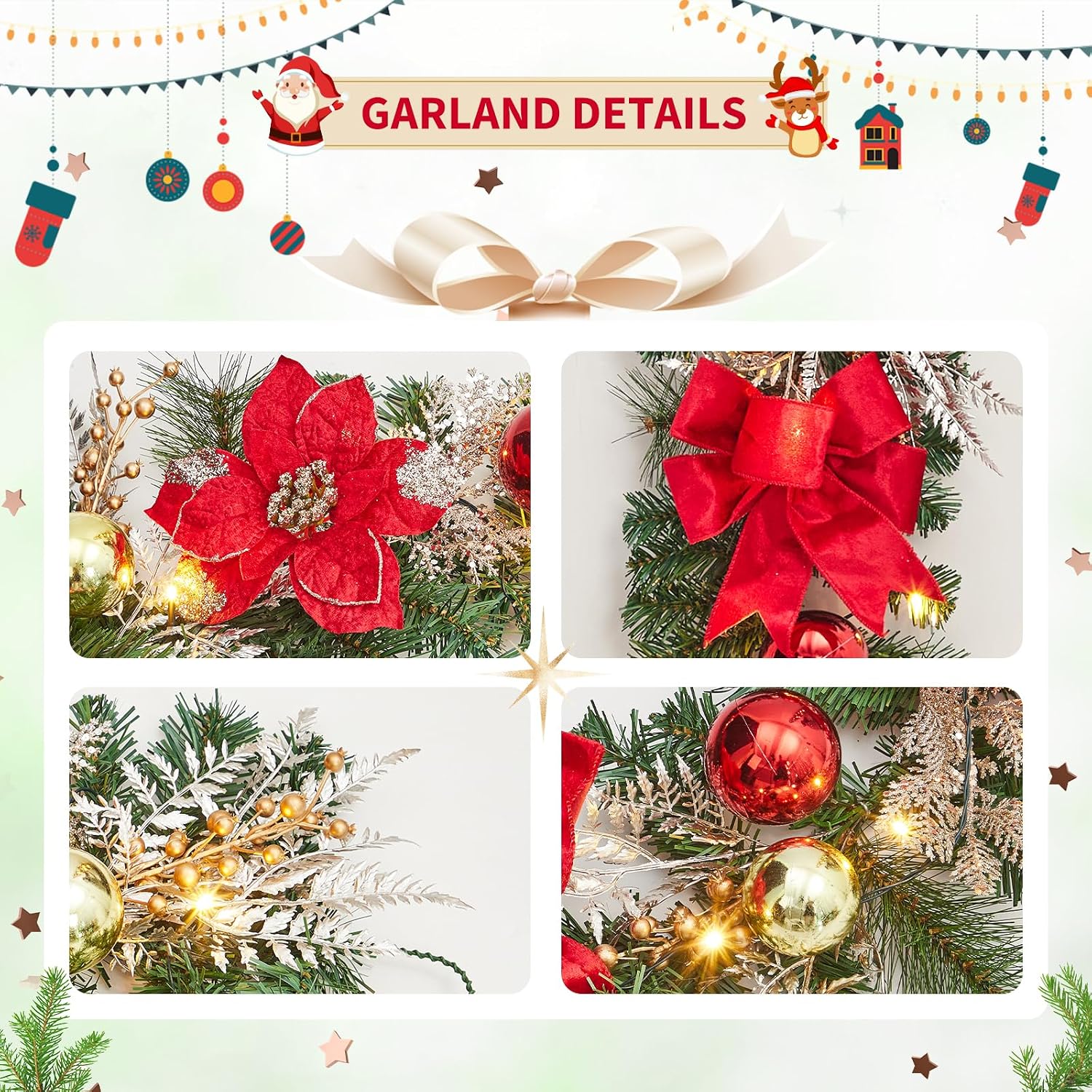 Garvee 6ft Pre-Lit Christmas G - огляд і ціна Outdoor Lighting Effects