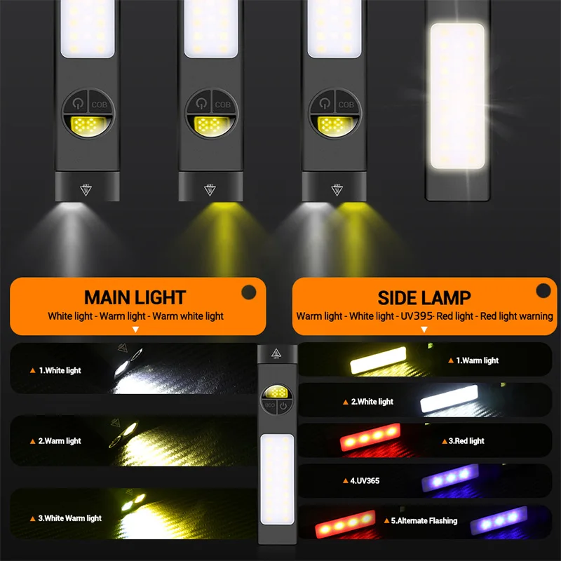 COB+LED Multifunctional Flashl - огляд і ціна Outdoor Lighting Black