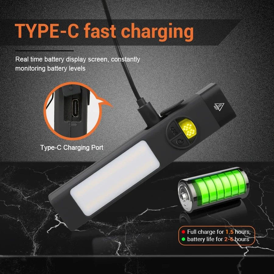 COB+LED Multifunctional Flashl - огляд і ціна Outdoor Lighting Black