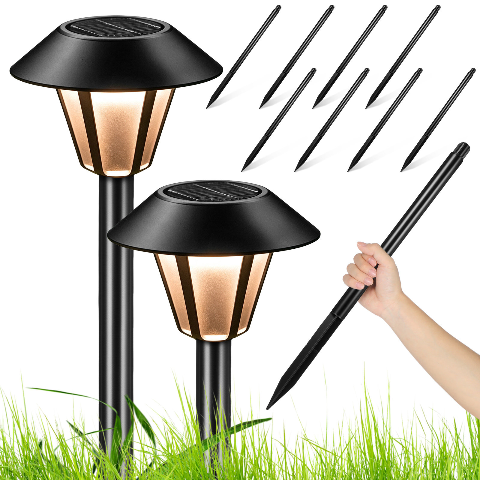 8Set Plastic Solar Light Stake - огляд і ціна Outdoor Lighting Pathway