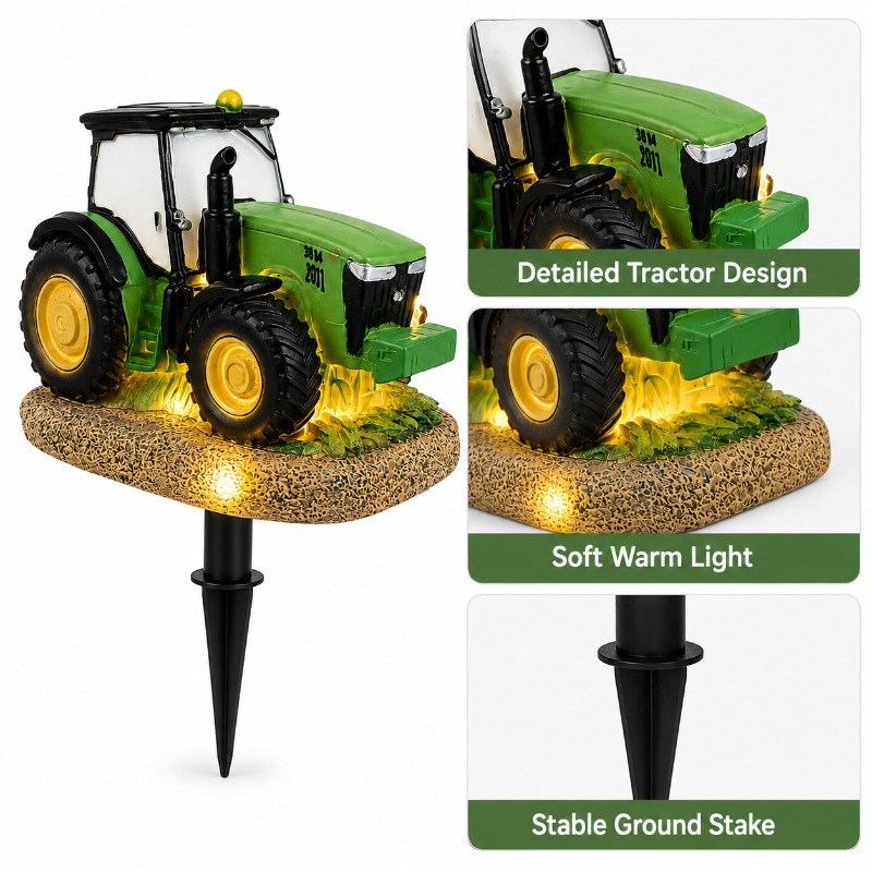Solar Tractor Garden Stake Lig - огляд і ціна Outdoor Lighting And Landscape