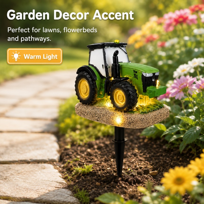 Solar Tractor Garden Stake Lig - огляд і ціна Outdoor Lighting And Landscape