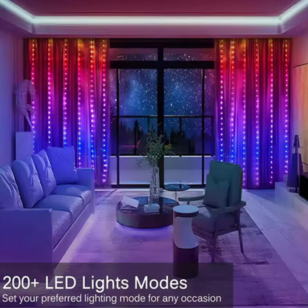 3M RGB Smart LED Curtain Light - огляд і ціна Outdoor Lighting Effects