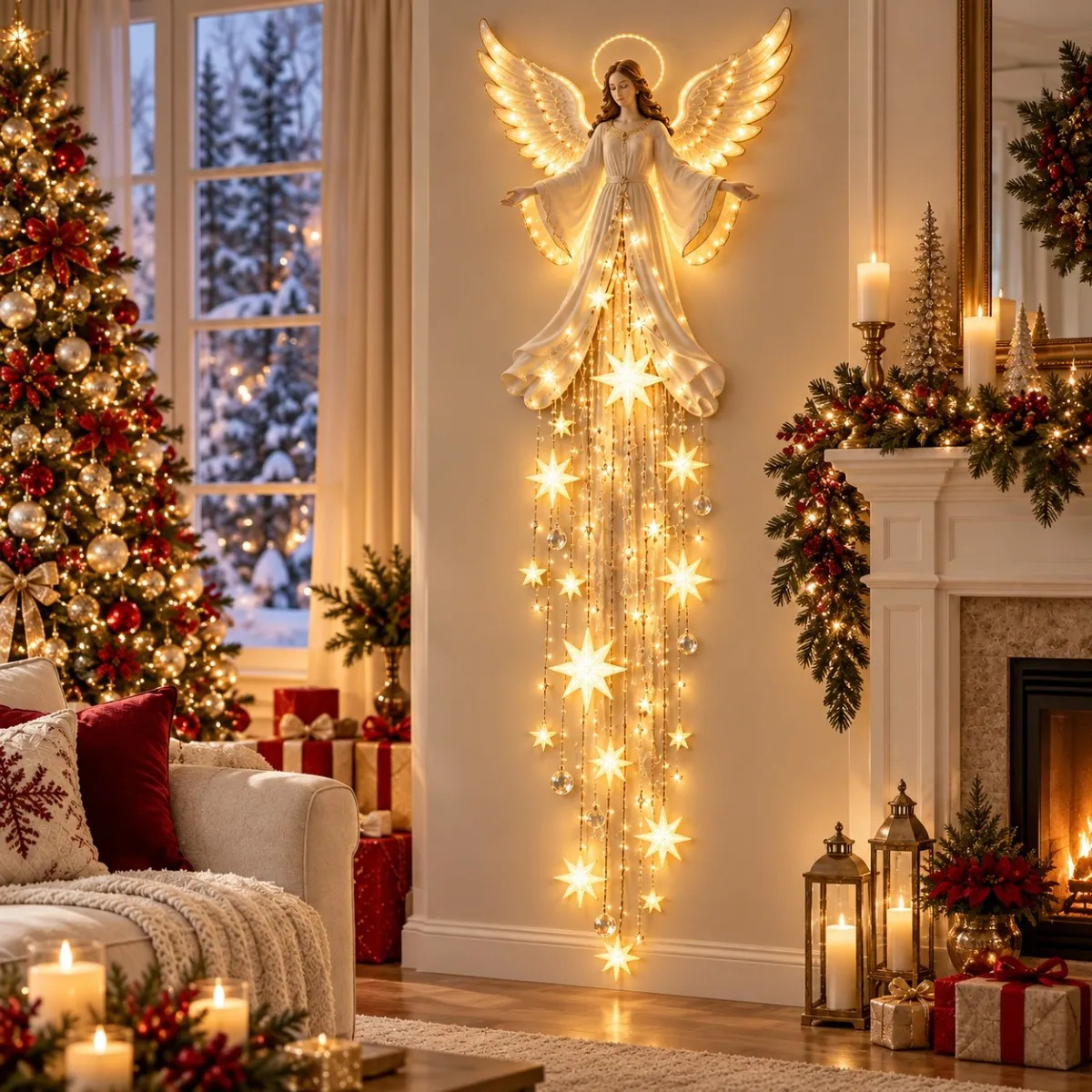 1Pc Christmas Door Hanger Glow - огляд і ціна Outdoor Lighting Effects
