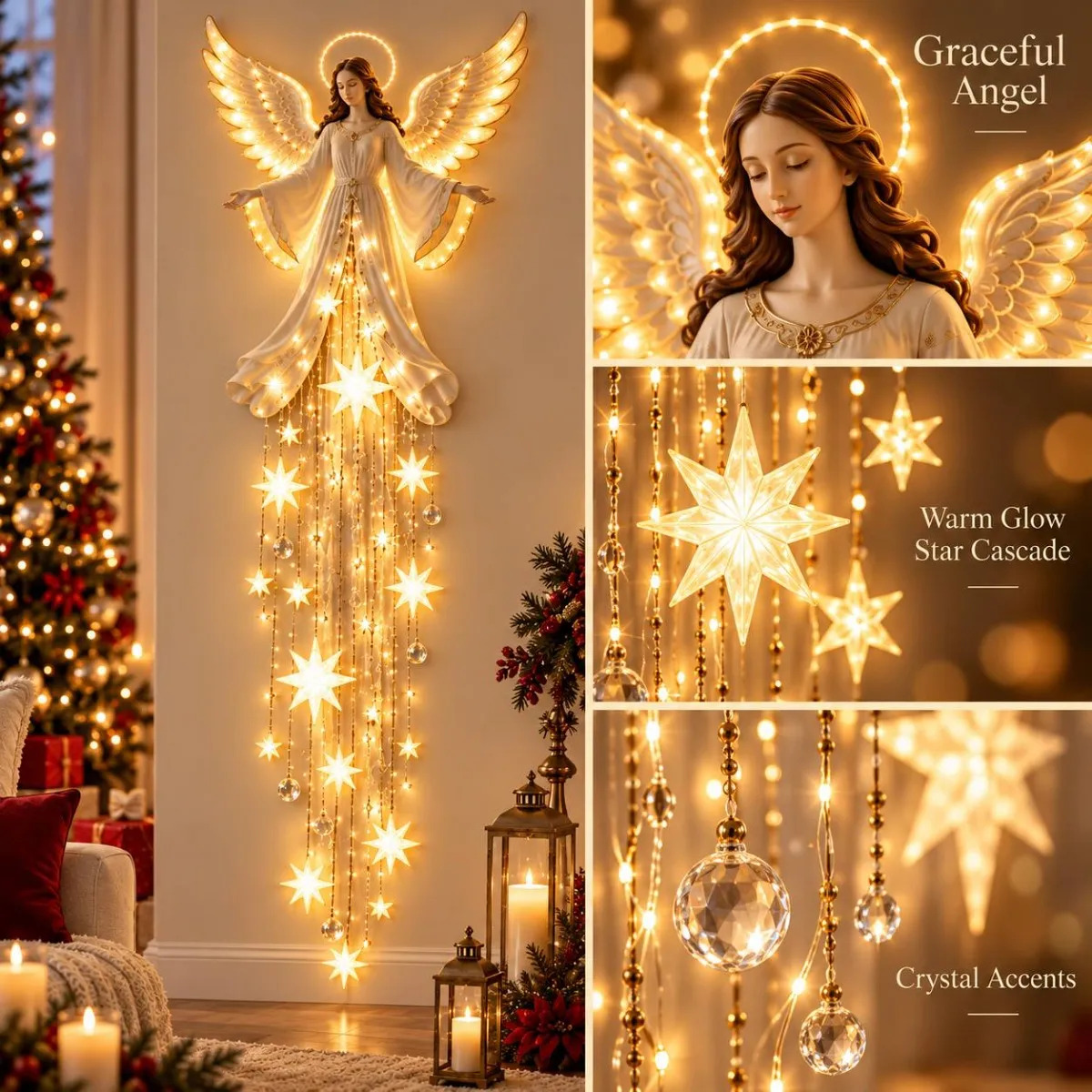 1Pc Christmas Door Hanger Glow - огляд і ціна Outdoor Lighting Effects