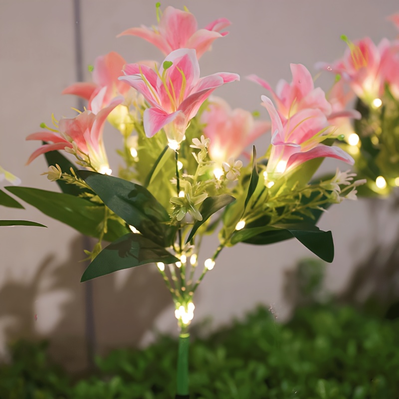 Multi-Bloom Pink Lily Solar Ga - огляд і ціна Outdoor Lighting Effects